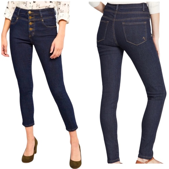 ModCloth Seamstress Buttoned Skinny Jeans Size 4 - Picture 11 of 11